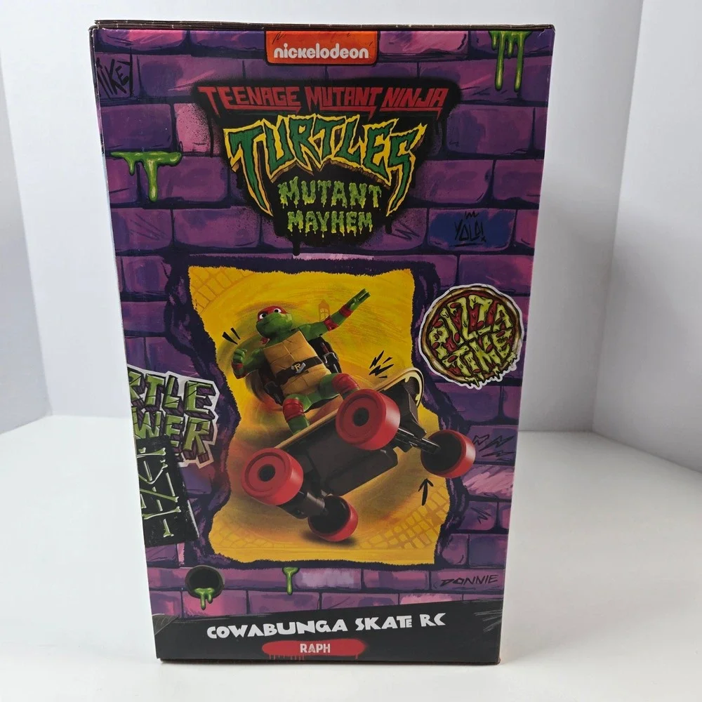 Funrise TMNT Mutant Mayhem Raphael Cowabunga Skate RC Toy Green Skateboard New